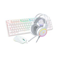 KIT ANTRYX GAMING AUDIFONO + TECLADO + MOUSE GC-3100 X3 WHITE RED SWITCH